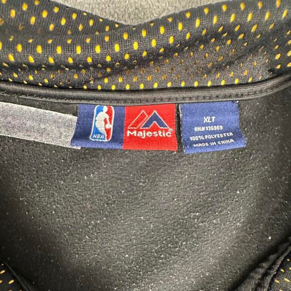 Majestic Utah Jazz Black Warm Up Full-zip Embroidered Logo Jacket Size L Tall - Picture 3 of 7